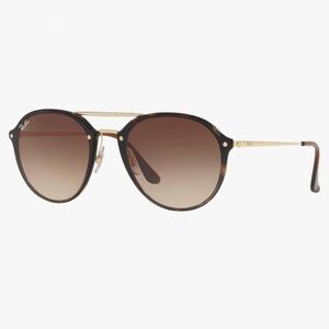 Ray-Ban RB4292N Blaze Double Bridge Square Sunglasses - Light Havana Brown